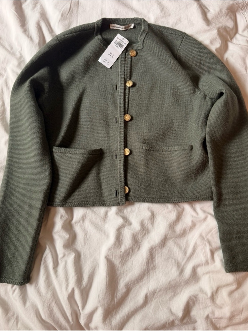 NWT A&F LuxeLoft Crew Sweater Jacket - Picture 2 of 2
